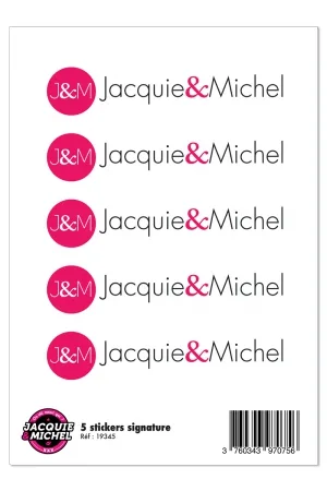 5 stickers Jacquie et Michel signature