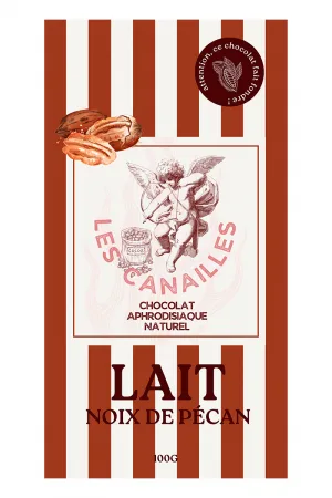 Chocolat au lait noix de pécan - Tablette 100g - Les canailles
