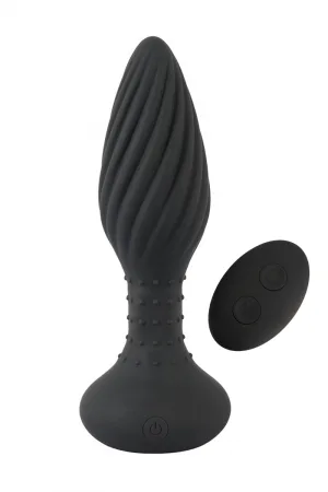Plug anal vibrant et rotatif télécommandé - Anos