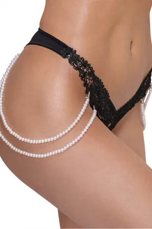 String Rio avec chaines de perles - Cottelli LINGERIE