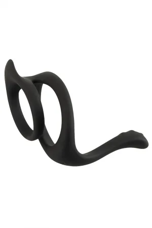 Cock & Ball Ring liquid silicone avec écarteur de périnée - Erecto