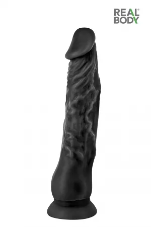 Gode réaliste 21 cm noir  - Real Justin